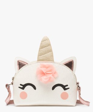 Sac à main pailleté motif licorne en relief fille vue1 - GEMO (ENFANT) - GEMO