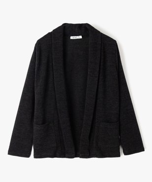 Gilet fille col châle porté ouvert vue1 - GEMO (ENFANT) - GEMO