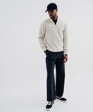 Pull en coton à col camionneur homme vue4 - GEMO (HOMME) - GEMO