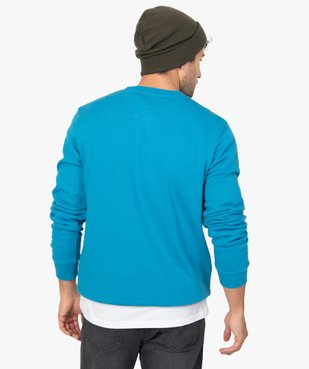 Sweat homme molletonné contenant du coton bio vue3 - GEMO 4G HOMME - GEMO