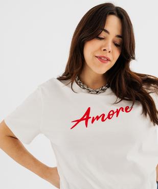 Tee-shirt manches courtes avec motif femme grande taille vue2 - GEMO 4G GT - GEMO