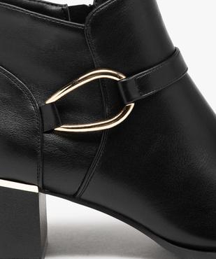 Boots femme unies à talon carré et bout amande vue6 - GEMO(URBAIN) - GEMO