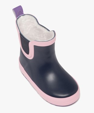 Bottes de pluie bébé fille fourrées et à semelle crantée colorée vue5 - LOVELY WINGS - GEMO