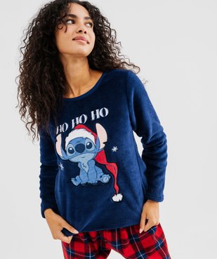 Pyjama de Noël chaud motif Stitch femme - Disney vue2 - LILO & STITCH - GEMO