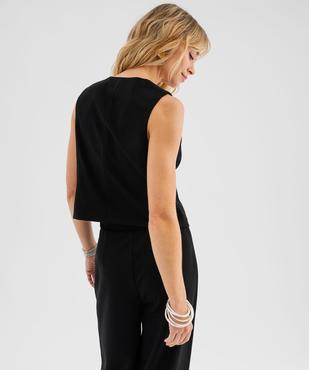 Gilet de costume sans manches femme vue2 - GEMO 4G FEMME - GEMO