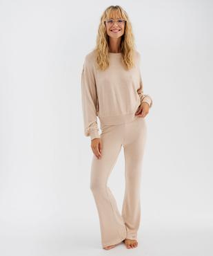 Pyjama en maille extensible femme vue2 - GEMO 4G FEMME - GEMO