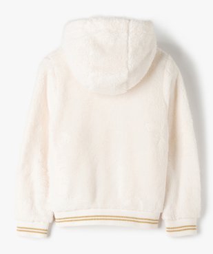 Sweat fille zippé en maille peluche vue4 - GEMO (ENFANT) - GEMO