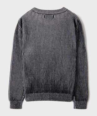 Pull en maille côtelée à motif garçon - Camps United vue3 - CAMPS - GEMO