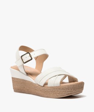 Sandales femme à talon compensé coupe spéciale pied large vue2 - Nikesneakers(URBAIN) - Nikesneakers