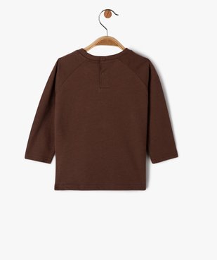 Tee-shirt manches longues à motif velours bébé garçon vue3 - GEMO(BEBE DEBT) - GEMO