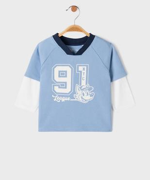Maillot de sport manches longues effet 2-en-1 bébé garçon vue1 - GEMO 4G BEBE - GEMO