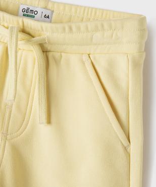 Bermuda en maille French Terry avec ceinture ajustable garçon vue2 - GEMO 4G GARCON - GEMO