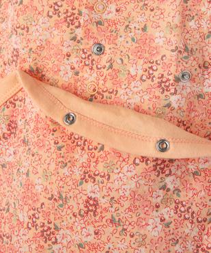 Pyjama dors-bien à motifs fleuris et volants bébé fille vue2 - GEMO 4G BEBE - GEMO