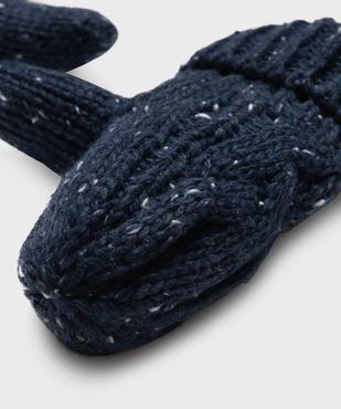 Moufles en maille chinée bébé garçon vue2 - GEMO(BEBE DEBT) - GEMO