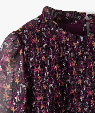 Robe fille imprimée à manches longues vue2 - Nikesneakers (JUNIOR) - Nikesneakers