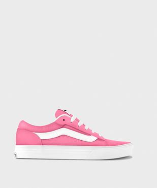 Baskets Old Skool en cuir et textile femme - Vans vue1 - VANS - GEMO