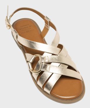 Sandales plates à brides métallisées femme - Follow Me vue5 - FOLLOW ME - GEMO