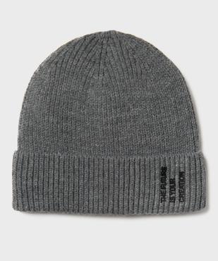 Bonnet en maille avec revers garçon vue1 - GEMO (JUNIOR) - GEMO