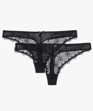 String femme dentelle et plumetis (lot de 2) vue4 - GEMO(HOMWR FEM) - GEMO
