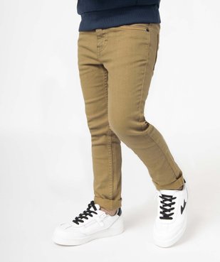 Pantalon garçon uni coupe Slim extensible vue1 - GEMO 4G GARCON - GEMO