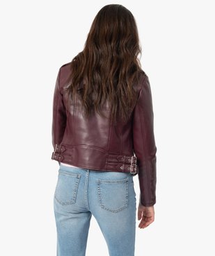 Blouson femme zippé style biker vue3 - GEMO(FEMME PAP) - GEMO