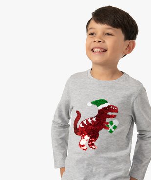 Tee-shirt garçon avec motif Noël en sequins réversibles vue2 - GEMO (ENFANT) - GEMO