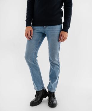Jean Regular en denim 100% coton légèrement délavé homme vue1 - GEMO 4G HOMME - GEMO