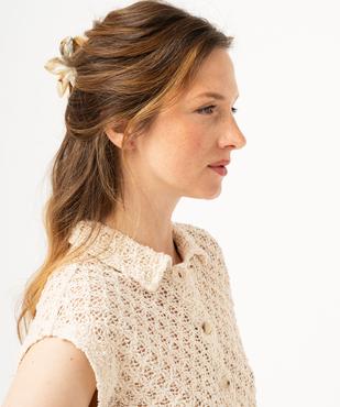 Chemise sans manches en maille ajourée femme vue2 - GEMO(FEMME PAP) - GEMO