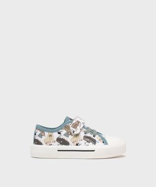 Baskets en toile imprimée à scratch garçon - Buggyshoes vue1 - BUGGY GEMO FOR GOOD - GEMO