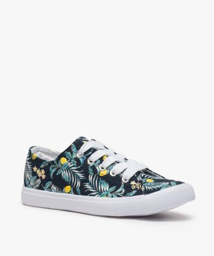 Tennis fille en toile à motifs fleuris vue2 - GEMO (ENFANT) - GEMO
