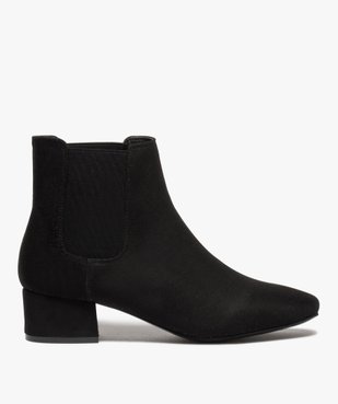 Boots femme unies style chelsea à talon carré vue1 - GEMO (CASUAL) - GEMO