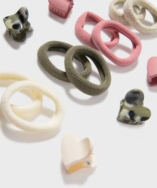 Accessoires à cheveux élastiques et pinces (lot de 16) vue1 - GEMO (ACCESS) - GEMO