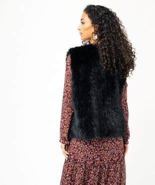 Veste sans manches en fourrure imitation femme vue3 - GEMO 4G FEMME - GEMO