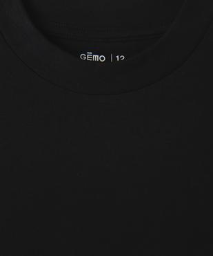 Tee-shirt uni à col rond garçon vue2 - GEMO (JUNIOR) - GEMO