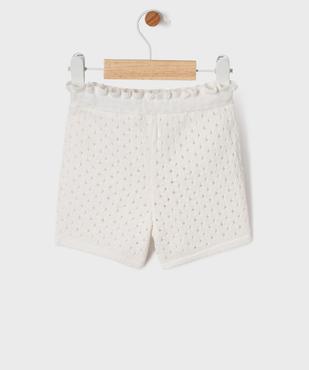 Short ajouré façon crochet bébé fille vue3 - GEMO(BEBE DEBT) - GEMO