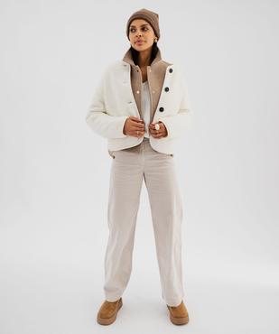 Veste en sherpa réversible femme vue6 - GEMO 4G FEMME - GEMO