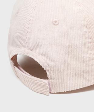 Casquette en coton côtelé fille avec motifs brodés vue3 - GEMO (ACCESS) - GEMO