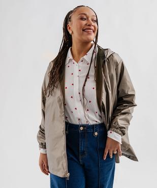 Blouson déperlant à capuche réversible femme grande taille vue4 - GEMO 4G GT - GEMO
