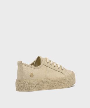 Baskets en toile à semelle plateforme en corde femme - LuluCastagnette vue4 - LULUCASTAGNETTE - GEMO