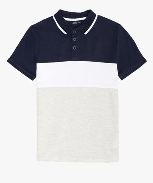 Polo garçon multicolore à manches courtes vue1 - GEMO (ENFANT) - GEMO