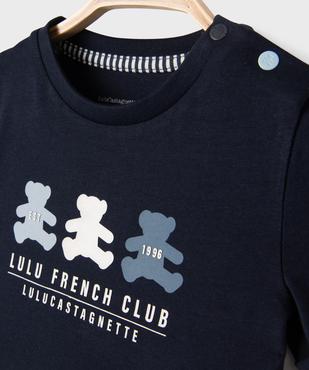 Tee-shirt manches courtes en jersey de coton imprimé bébé garçon - LuluCastagnette vue2 - LULU CASTAGNETTE GEMO FOR GOOD - GEMO