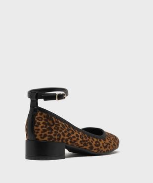 Ballerines motif léopard à petit talon femme - Follow Me vue5 - FOLLOW ME - GEMO