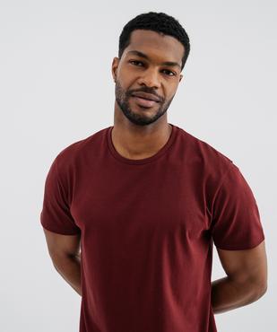 Tee-shirt à manches courtes en jersey de coton uni homme vue2 - GEMO 4G HOMME - GEMO