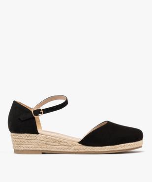 Chaussures en suédine à talon compensé en corde femme vue1 - VALENTINA BALDA - GEMO