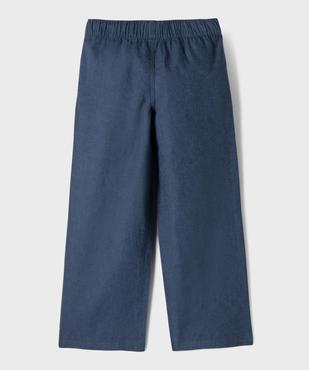 Pantalon en lin et coton avec taille ajustable garçon vue4 - GEMO (ENFANT) - GEMO