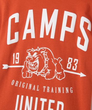 Tee-shirt à manches courtes avec logo XXL garçon - Camps United vue2 - CAMPS UNITED - GEMO