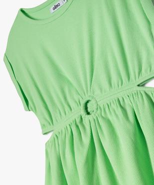 Robe en maille côtelée avec ouvertures à la taille fille vue3 - GEMO (ENFANT) - GEMO