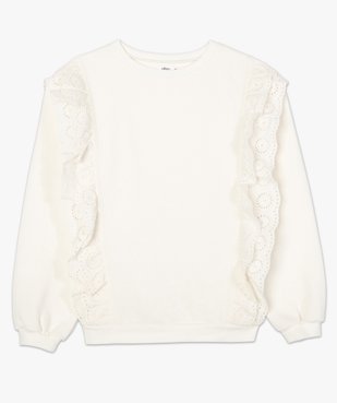 Sweat femme avec empiècements en dentelle sur l’avant vue4 - GEMO(FEMME PAP) - GEMO
