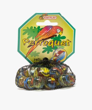 Sac de billes en verre multicolores – Perroquet Kim’Play vue1 - KIM PLAY - GEMO
