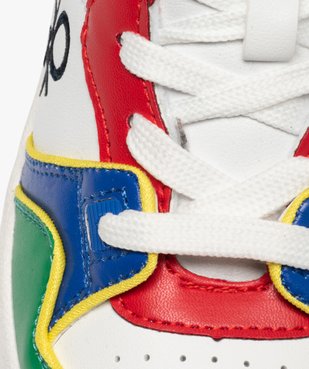 Baskets garçon mid-cut colorées à lacets et zip - Benetton vue6 - BENETTON - GEMO